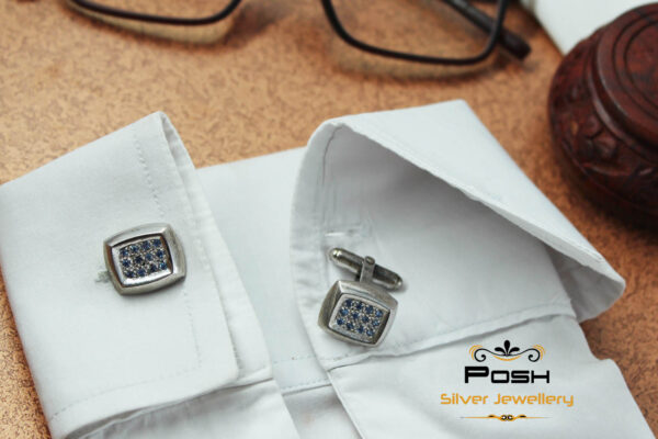 CUFFLINKS - AMETHYST STONE