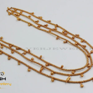 LONG NECKLACE - THREE-LINE - ANTIQUE