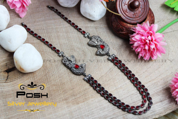 NECKLACE - TWO LINE - OXIDIZE