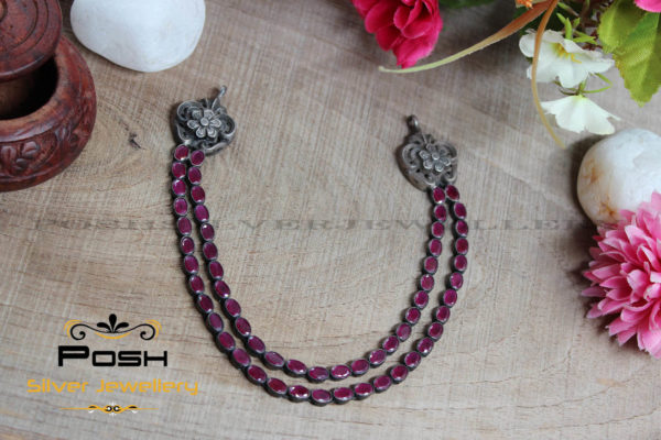 NECKLACE - TWO LINE - OXIDIZED