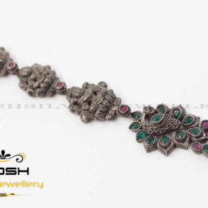 NECKLACE - THREE LINE - OXIDIZE