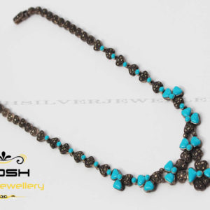 NECKLACE - MARCASITE - TURQUOISE